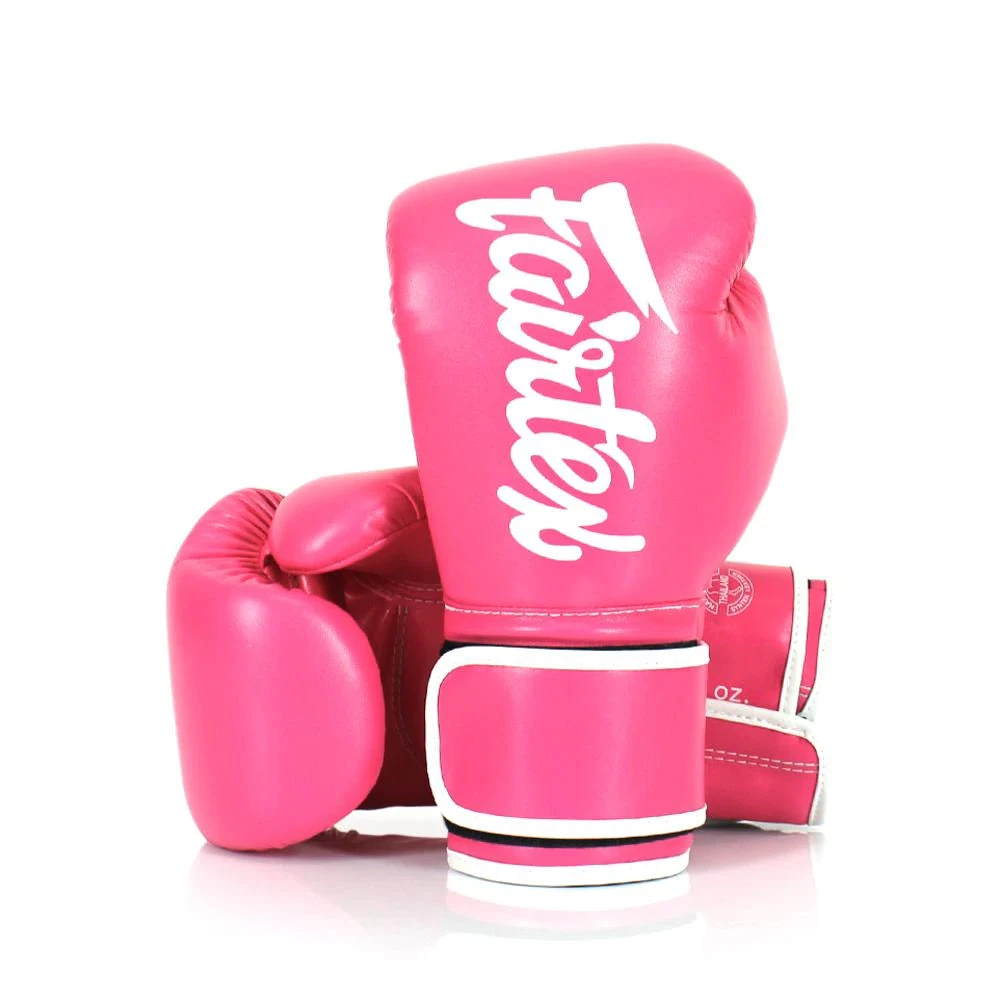 MUAY THAI MICROFIBER BOXING GLOVES FAIRTEX BGV14 - PINK WHITE 3 MUAY THAI MICROFIBER BOXING GLOVES FAIRTEX BGV14 - PINK WHITE