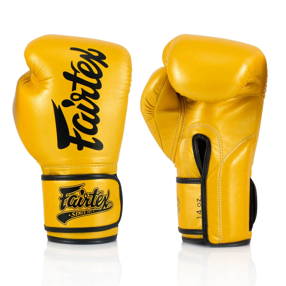 MUAY THAI MICROFIBER BOXING GLOVES FAIRTEX BGV14 - YELLOW 5 MUAY THAI MICROFIBER BOXING GLOVES FAIRTEX BGV14 - YELLOW - Image 3
