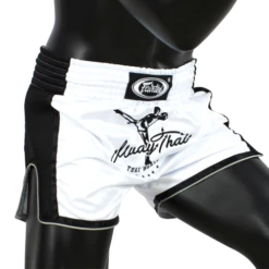 MUAY THAI SHORTS FAIRTEX SLIM CUT BS1707 WHITE -BOXING GLOVES Shop BS1707 Fairtex White Slim Cut Muay Thai Shorts 2