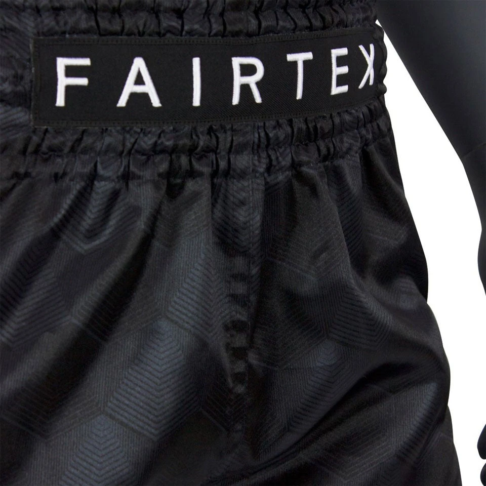 MUAY THAI SHORTS BY FAIRTEX BS1901 STEALTH BLACK 7 MUAY THAI SHORTS BY FAIRTEX BS1901 STEALTH BLACK - Image 5