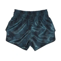 MUAY THAI SHORTS BY FAIRTEX BS1902 STEALTH NAVY BLUE -BOXING GLOVES Shop BS1902 Fairtex Green Stealth Muaythai Shorts3