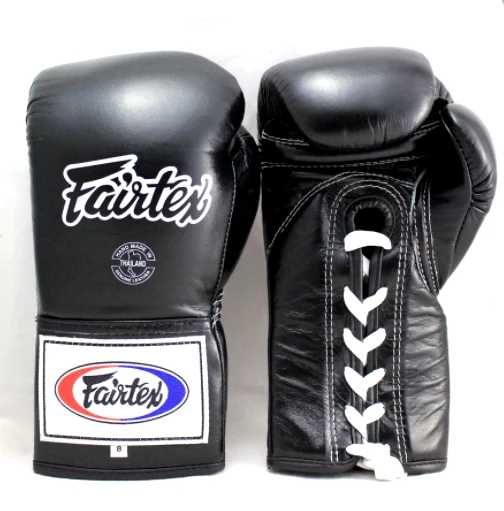 FAIRTEX BOXING GLOVES MEXICAN STYLE LACE UP BGL7 - BLACK 4 FAIRTEX BOXING GLOVES MEXICAN STYLE LACE UP BGL7 - BLACK - Image 2