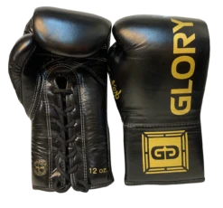 FAIRTEX BOXING GLOVES BGLG1 LACE-UP GLORY MUAY THAI - BLACK