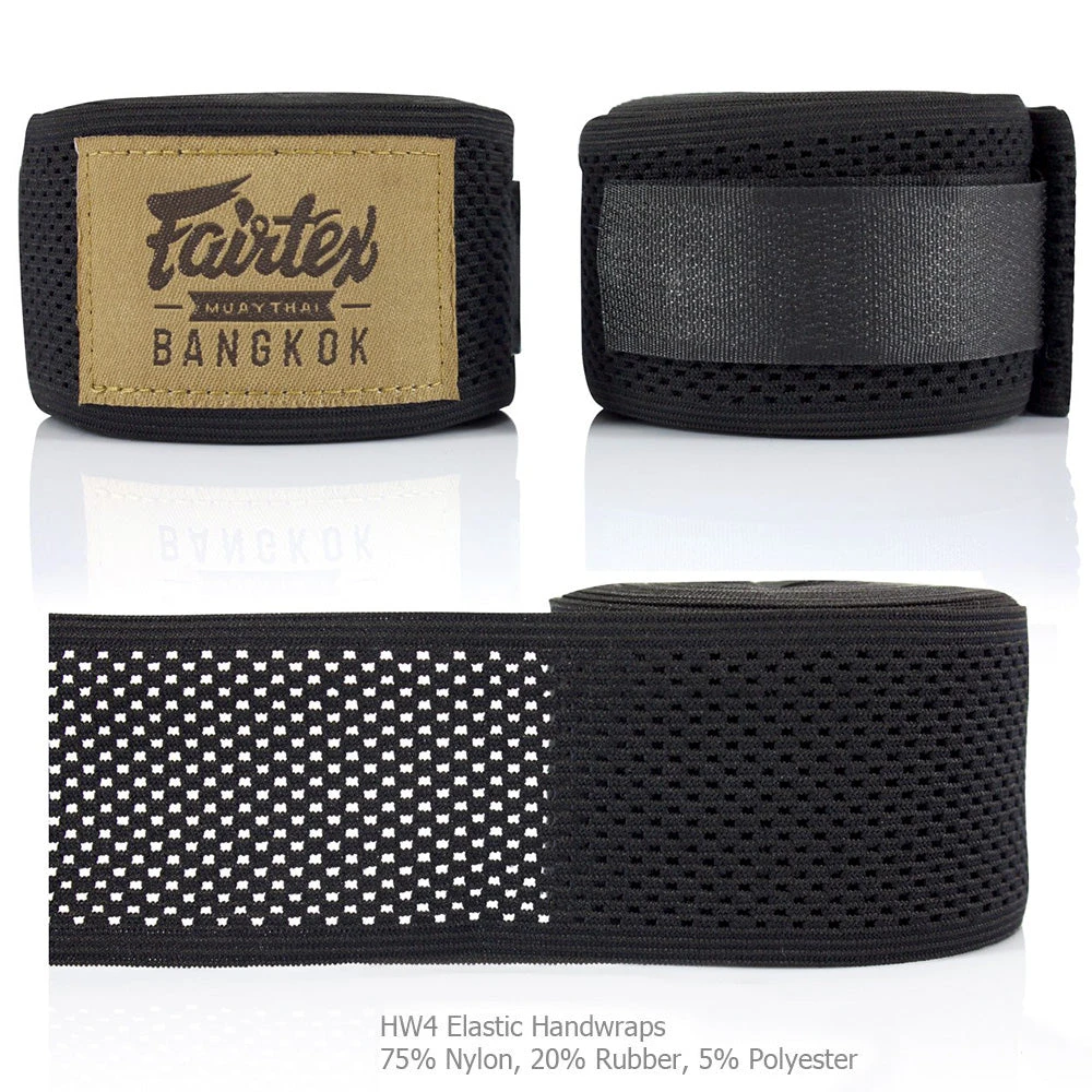 FAIRTEX ELASTIC MESH HANDWRAPS 180’ FULL LENGTH HAND WRAPS - BLACK 5 FAIRTEX ELASTIC MESH HANDWRAPS 180’ FULL LENGTH HAND WRAPS - BLACK - Image 3
