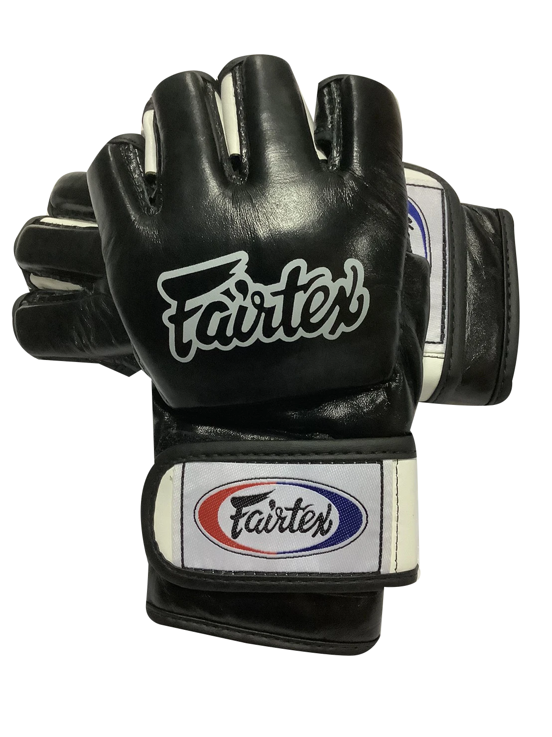 MUAY THAI MMA GLOVES FAIRTEX ULTIMATE COMBAT OPEN THUMB FGV12 - BLACK / WHITE 4 MUAY THAI MMA GLOVES FAIRTEX ULTIMATE COMBAT OPEN THUMB FGV12 - BLACK / WHITE - Image 2