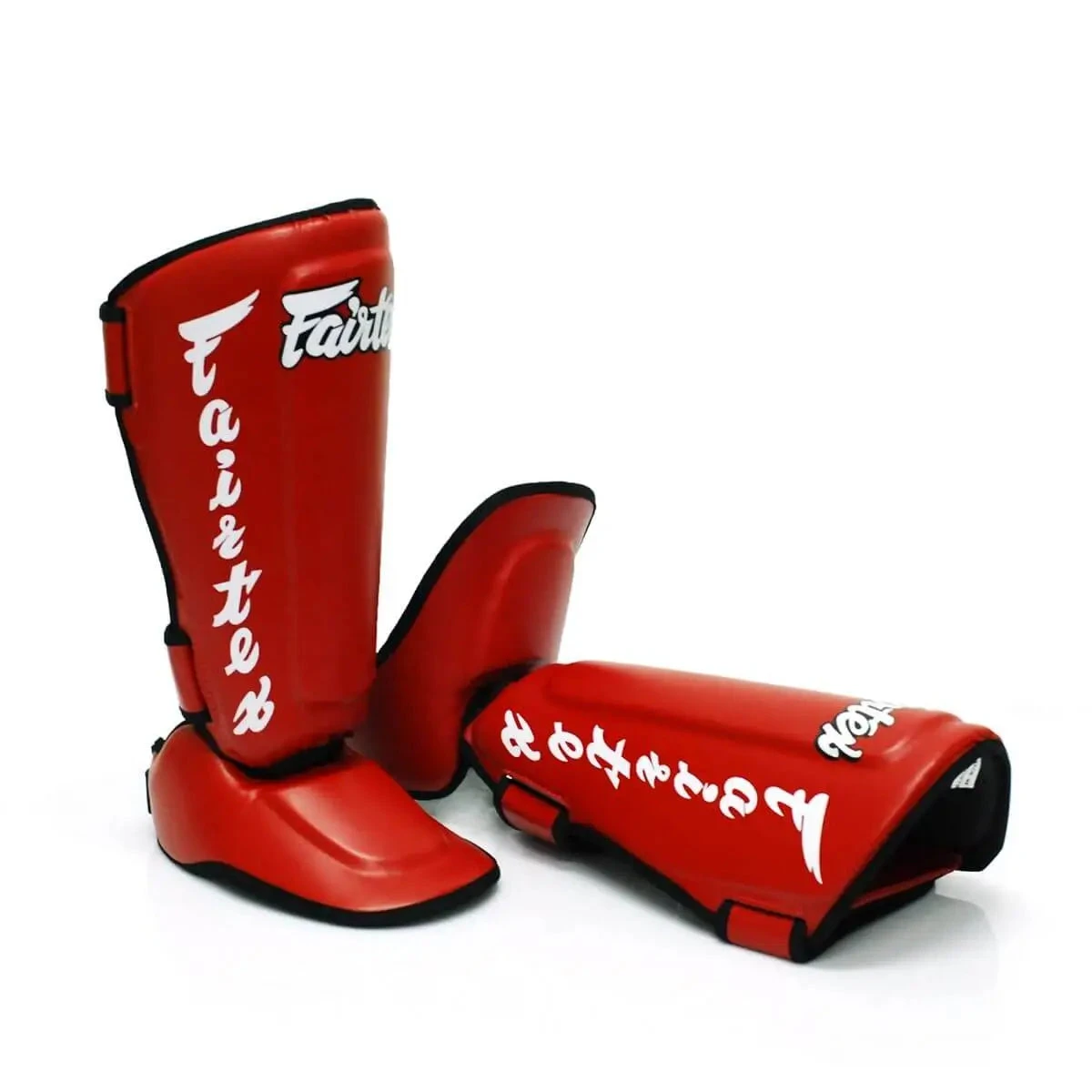 FAIRTEX SHIN GUARDS DETACHABLE IN STEP SHIN PADS SP7 - RED 3 FAIRTEX SHIN GUARDS DETACHABLE IN STEP SHIN PADS SP7 - RED