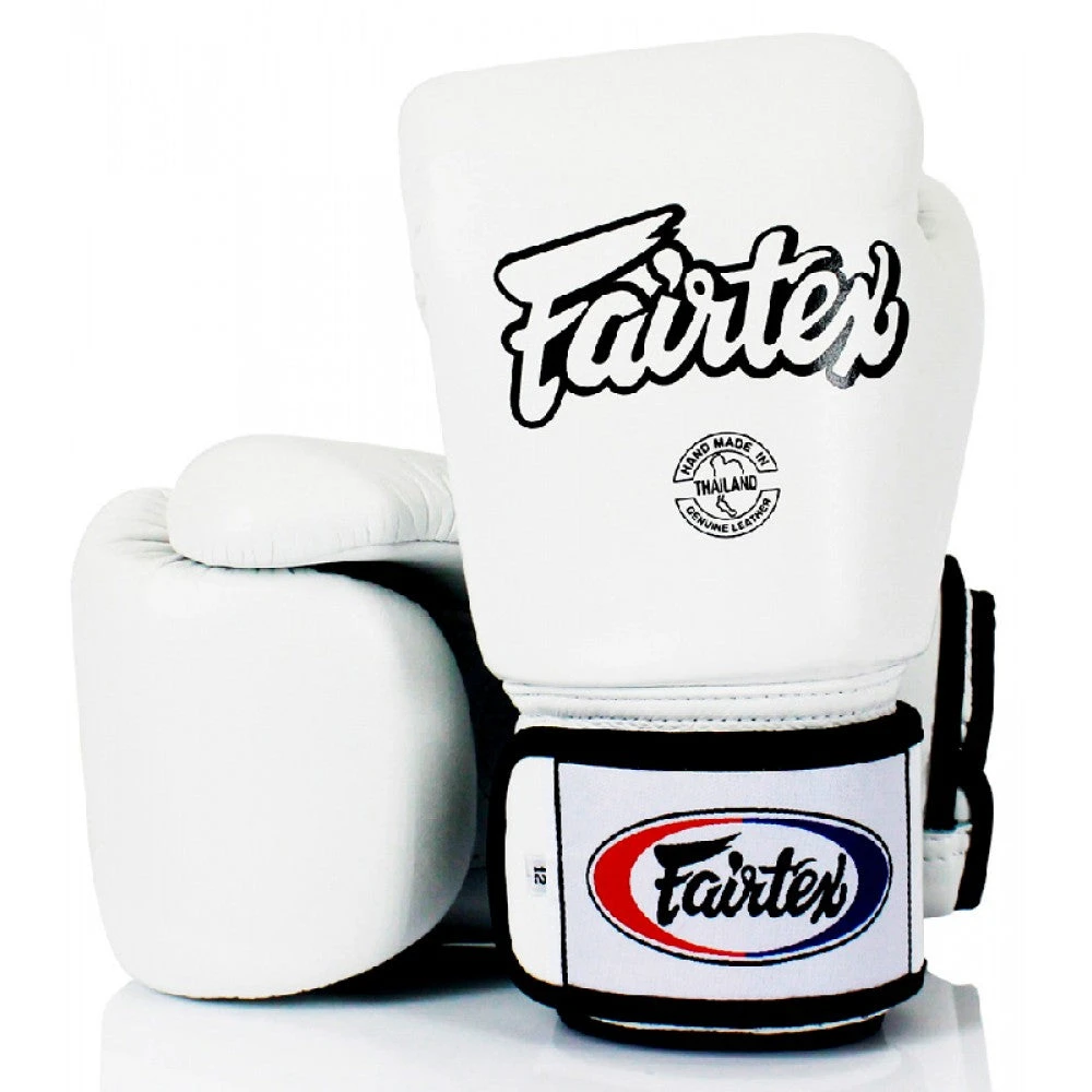 MUAY THAI BOXING GLOVES FAIRTEX - BGV1 WHITE 3 MUAY THAI BOXING GLOVES FAIRTEX - BGV1 WHITE