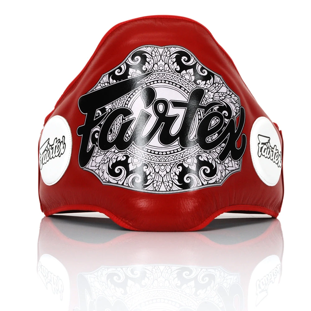 FAIRTEX BELLY PADS LEATHER BPV2 - RED 3 FAIRTEX BELLY PADS LEATHER BPV2 - RED