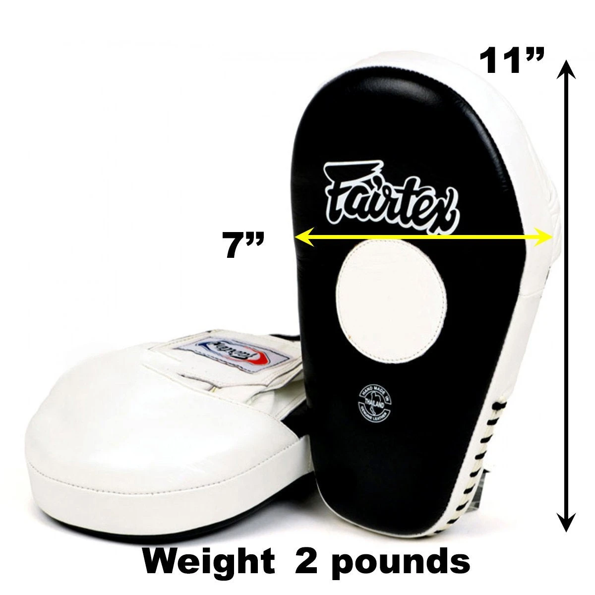 FAIRTEX FOCUS MITTS PRO ANGULAR FMV8 PUNCHING MITTS MUAY THAI - BLACK / WHITE 7 FAIRTEX FOCUS MITTS PRO ANGULAR FMV8 PUNCHING MITTS MUAY THAI - BLACK / WHITE - Image 5