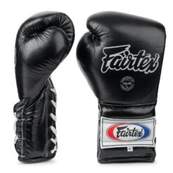 Fairtex Lace-up Boxing Gloves / BGL7 / Black
