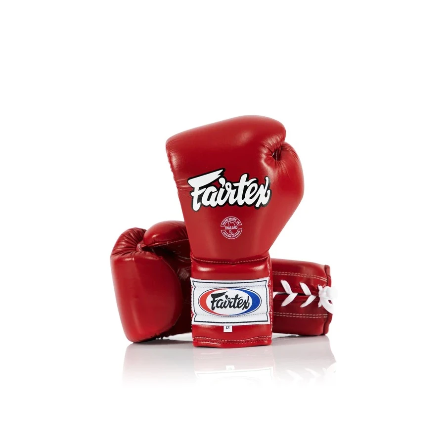Fairtex Lace-up Boxing Gloves / BGL7 / Red 3 Fairtex Lace-up Boxing Gloves / BGL7 / Red