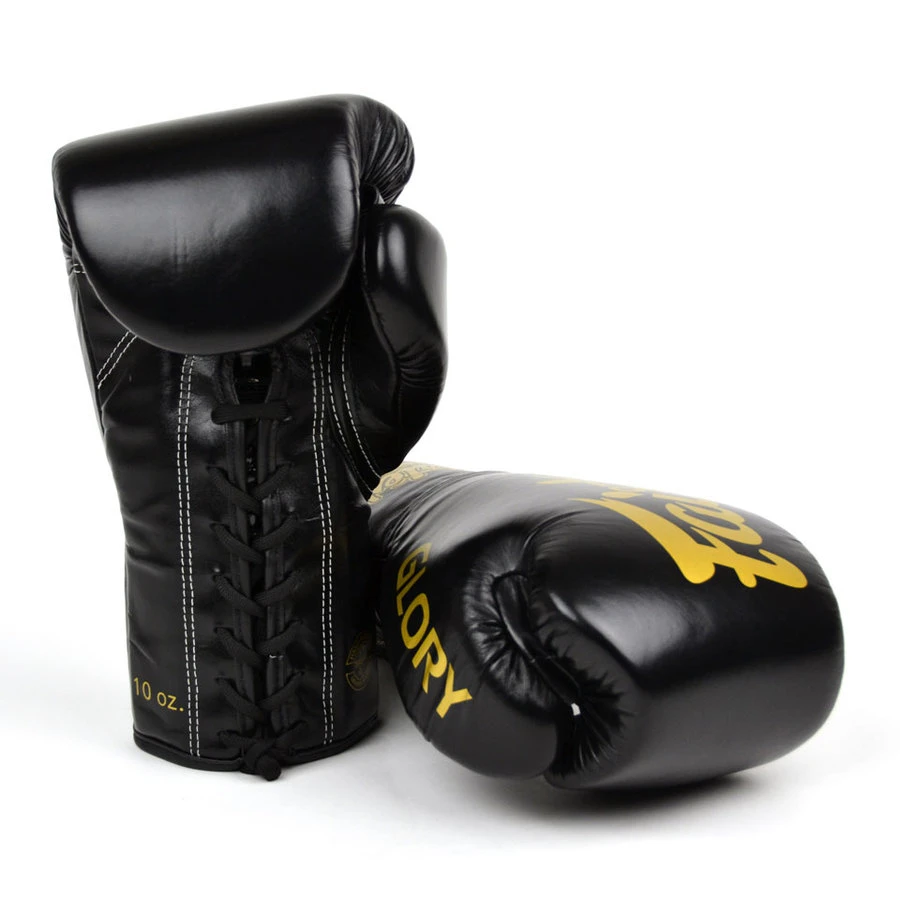 Fairtex Lace-up Boxing Gloves / BGLG1 / X Glory Black 4 Fairtex Lace-up Boxing Gloves / BGLG1 / X Glory Black - Image 2