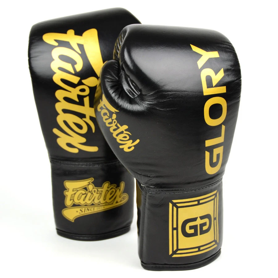 Fairtex Lace-up Boxing Gloves / BGLG1 / X Glory Black 3 Fairtex Lace-up Boxing Gloves / BGLG1 / X Glory Black