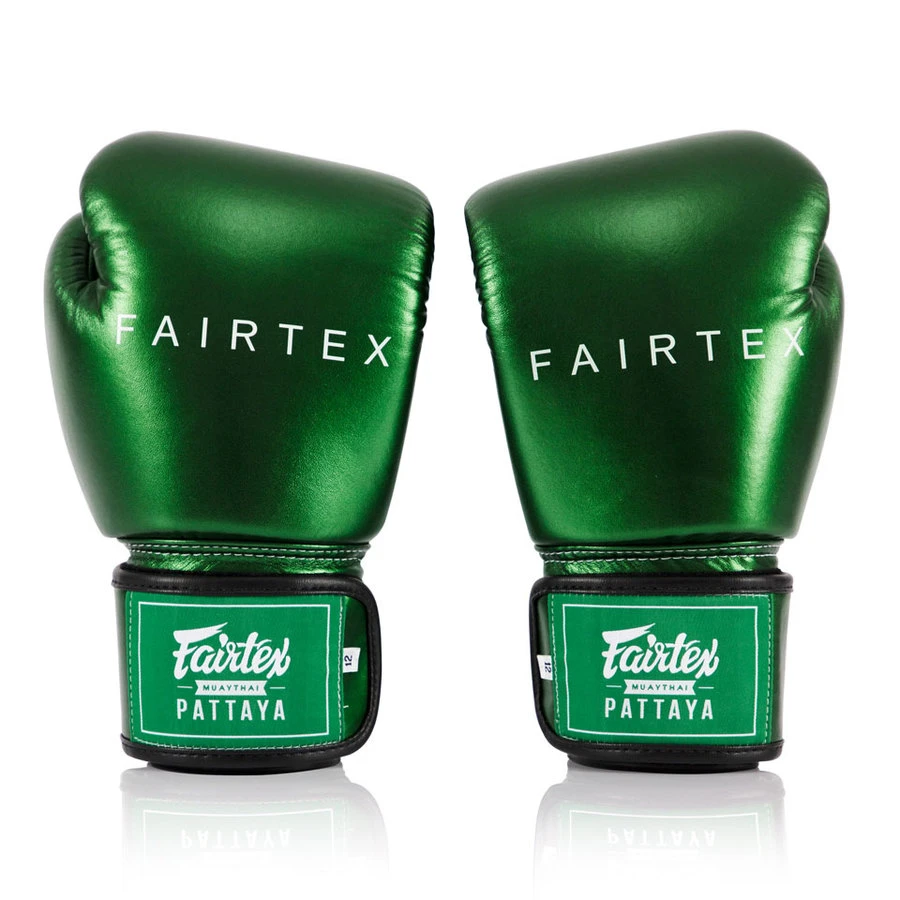 Fairtex Boxing Gloves / Metallic / Green 4 Fairtex Boxing Gloves / Metallic / Green - Image 2