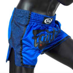Fairtex Muay Thai Shorts / Slim Cut / Royal Blue -BOXING GLOVES Shop FTX BS1702 RB 4