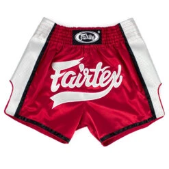 Fairtex Muay Thai Shorts / Slim Cut / Red White