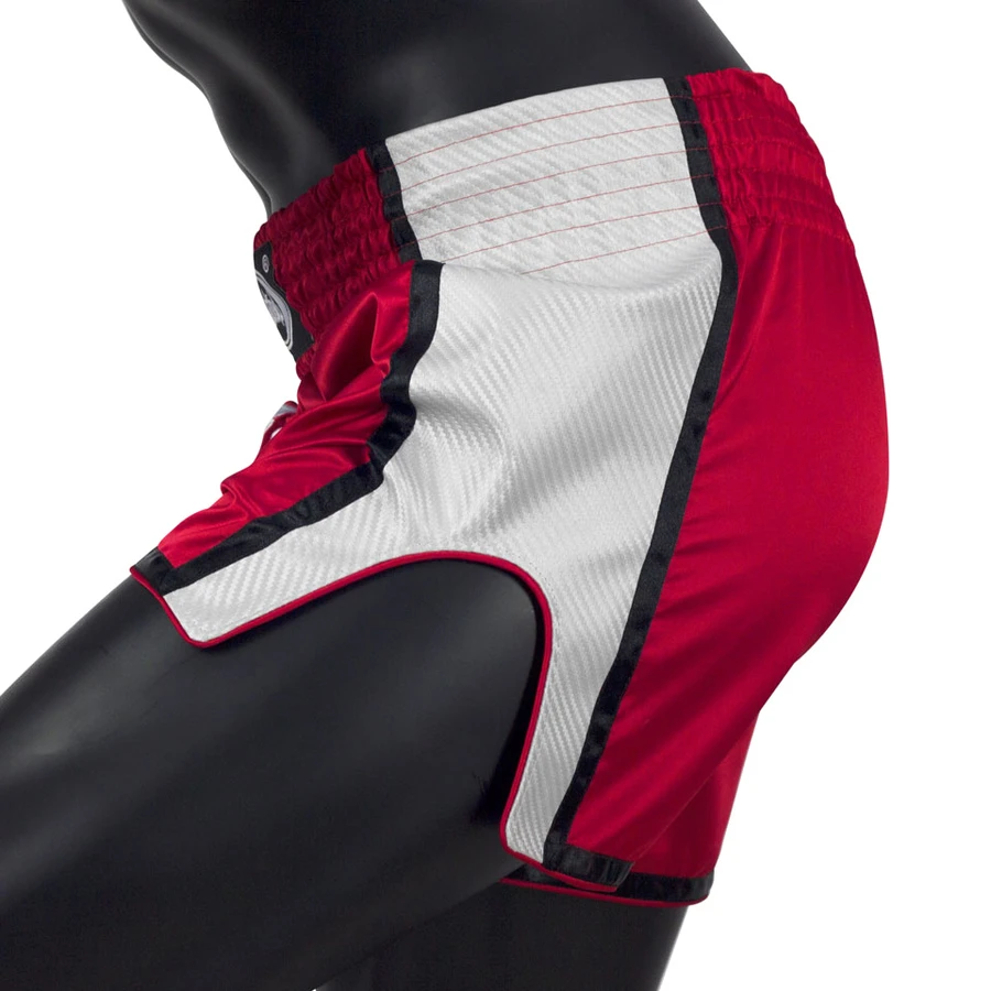 Fairtex Muay Thai Shorts / Slim Cut / Red White 6 Fairtex Muay Thai Shorts / Slim Cut / Red White - Image 5