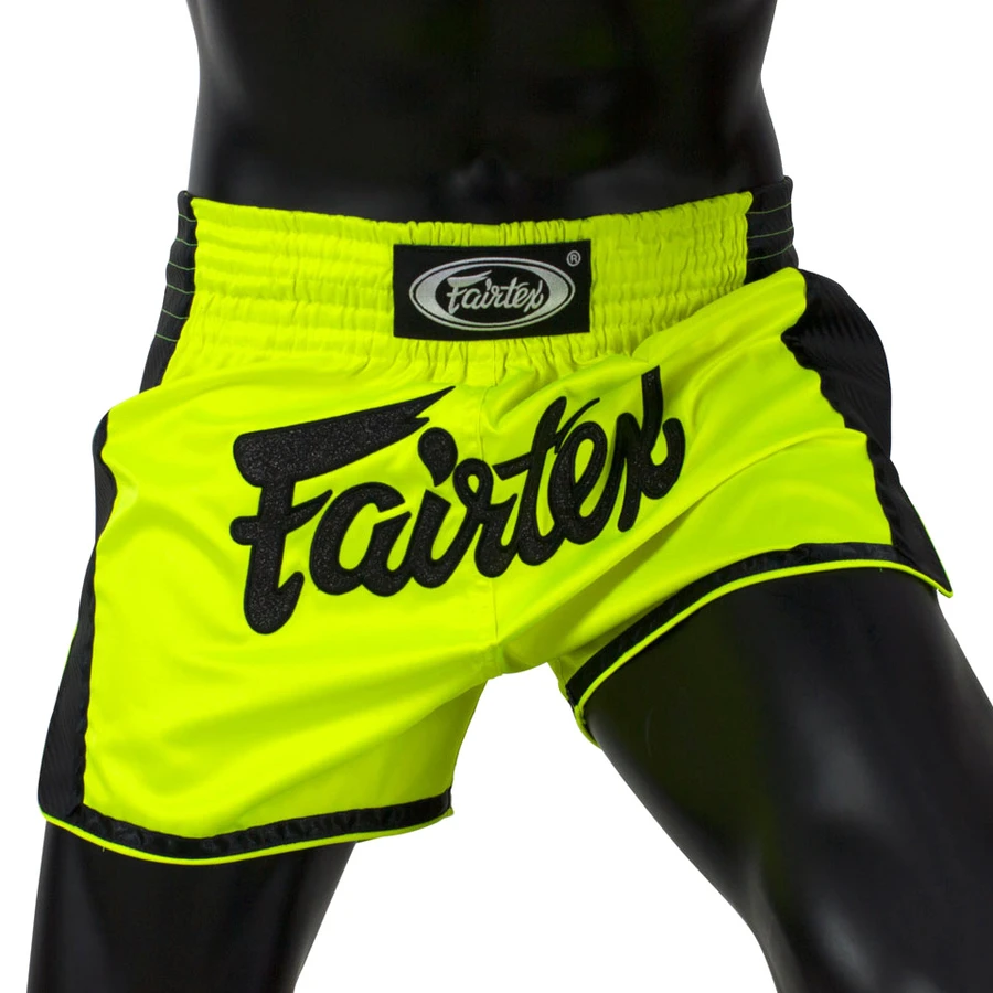 Fairtex Muay Thai Shorts / Slim Cut / Green 5 Fairtex Muay Thai Shorts / Slim Cut / Green - Image 3