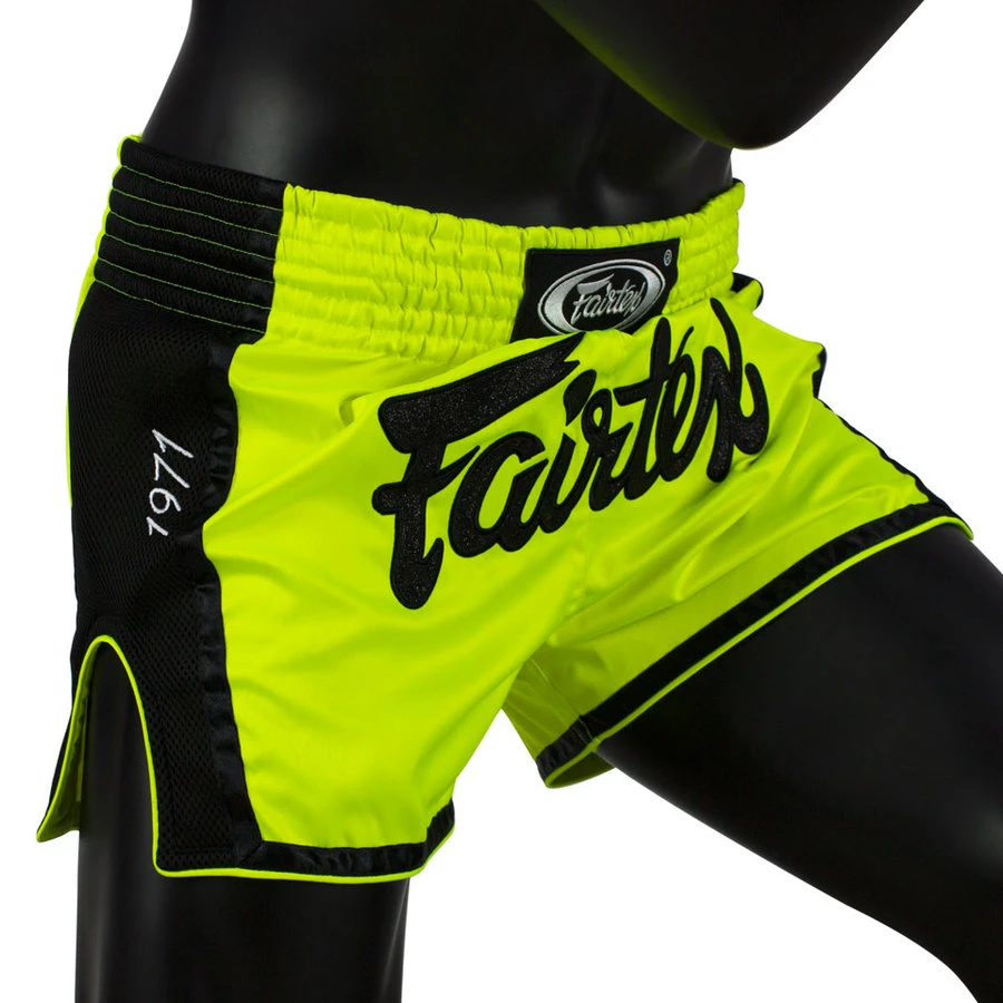 Fairtex Muay Thai Shorts / Slim Cut / Green 6 Fairtex Muay Thai Shorts / Slim Cut / Green - Image 4