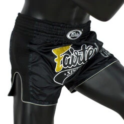 Fairtex Muay Thai Shorts / Slim Cut / Black 10 Fairtex Muay Thai Shorts / Slim Cut / Black -BOXING GLOVES Shop FTX BS1708 B 3