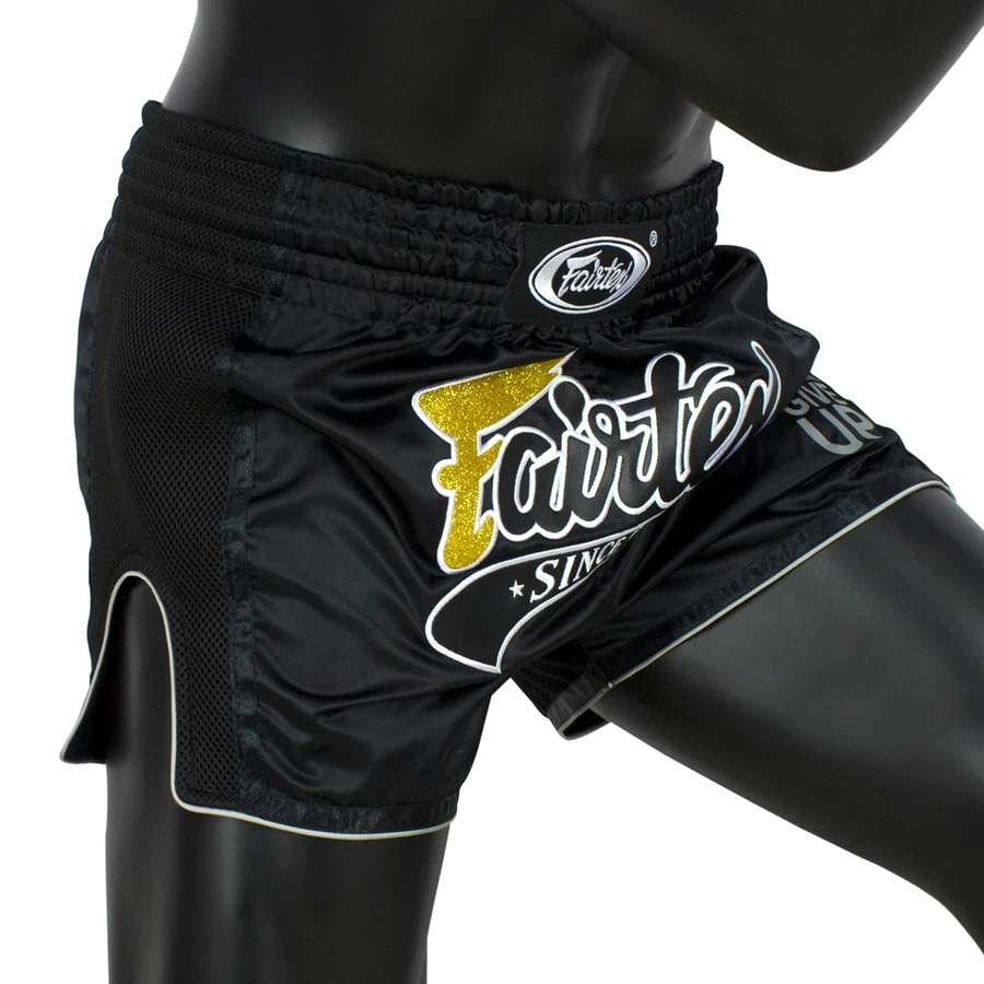 Fairtex Muay Thai Shorts / Slim Cut / Black 6 Fairtex Muay Thai Shorts / Slim Cut / Black - Image 4