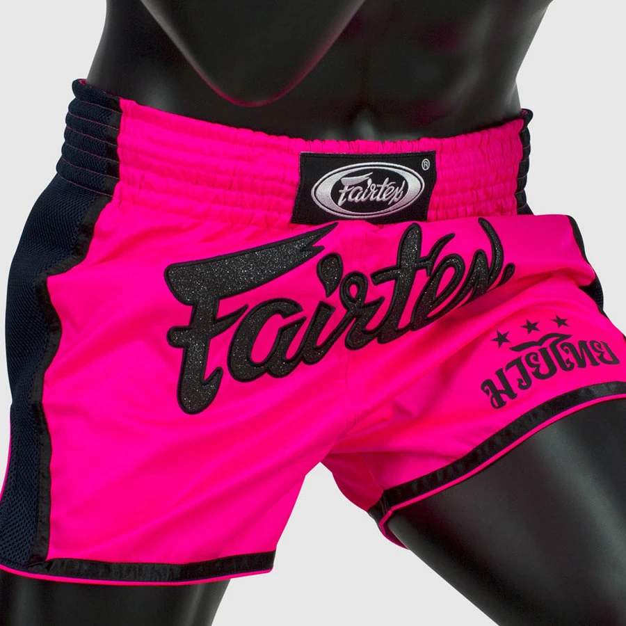 Fairtex Muay Thai Shorts / Slim Cut / Pink 5 Fairtex Muay Thai Shorts / Slim Cut / Pink - Image 3