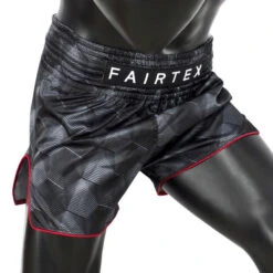 Fairtex Muay Thai Shorts / Slim Cut / Black Stealth 10 Fairtex Muay Thai Shorts / Slim Cut / Black Stealth -BOXING GLOVES Shop FTX BS1901 BK 3