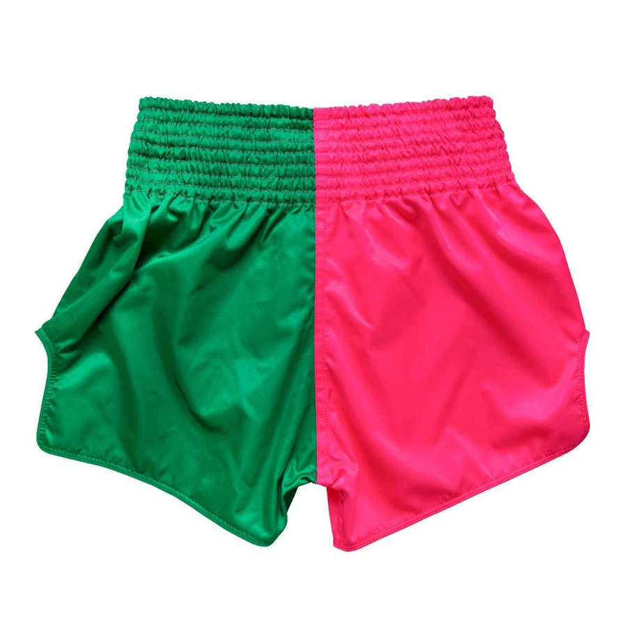 Fairtex Muay Thai Shorts / Slim Cut / Fighter Pink Green 4 Fairtex Muay Thai Shorts / Slim Cut / Fighter Pink Green - Image 2