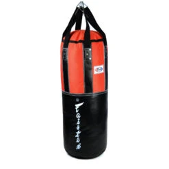 Fairtex Heavy Bag / Leather / Filled / Black Red