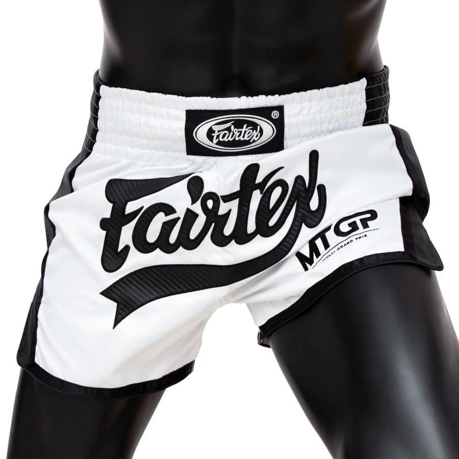 Fairtex Muay Thai Short / MTGP / White-Black 5 Fairtex Muay Thai Short / MTGP / White-Black - Image 3