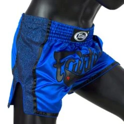 MUAY THAI SHORTS FAIRTEX SLIM CUT BS1702 BLUE -BOXING GLOVES Shop Fairtex Muay Thai Shorts BS1702 2