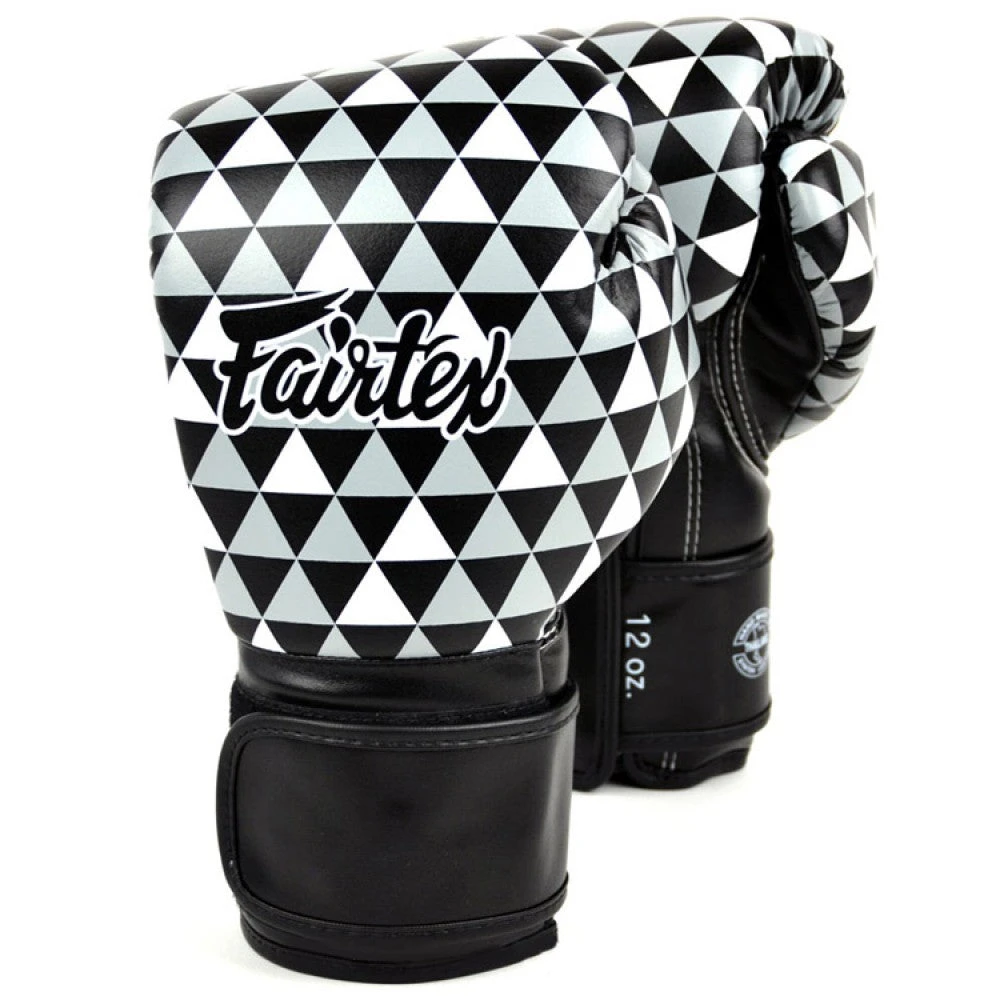 MUAY THAI MICROFIBER BOXING GLOVES FAIRTEX BGV14 - BLACK PRISM 3 MUAY THAI MICROFIBER BOXING GLOVES FAIRTEX BGV14 - BLACK PRISM