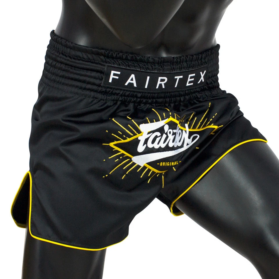 MUAY THAI SHORTS BY FAIRTEX BS1903 BLACK FOCUS 4 MUAY THAI SHORTS BY FAIRTEX BS1903 BLACK FOCUS - Image 2