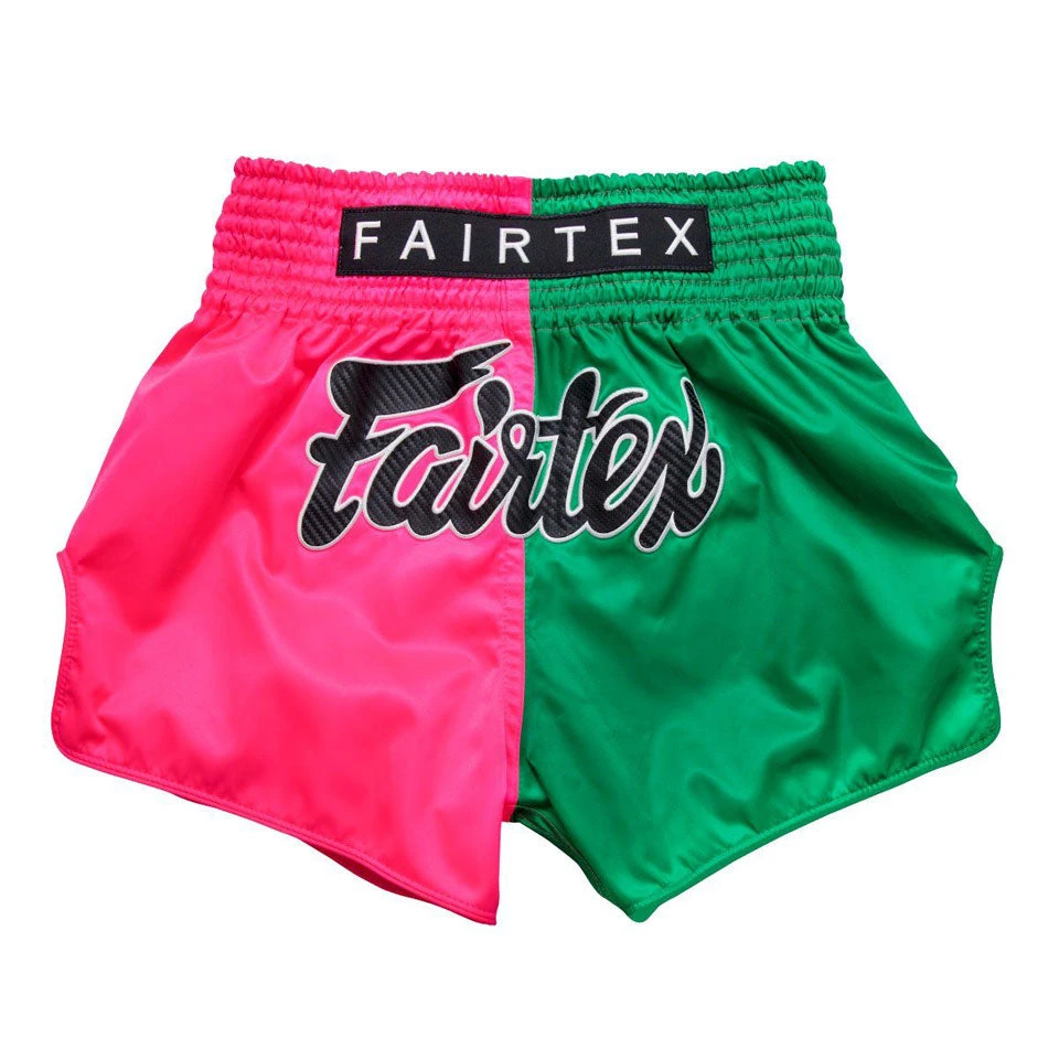 MUAY THAI SHORTS BY FAIRTEX BS1911 FIGHTER PINK GREEN 6 MUAY THAI SHORTS BY FAIRTEX BS1911 FIGHTER PINK GREEN - Image 4