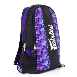 BOXING GLOVES Shop 57 BAG4 Fairtex Purple Camo Rucksack Gym Bag