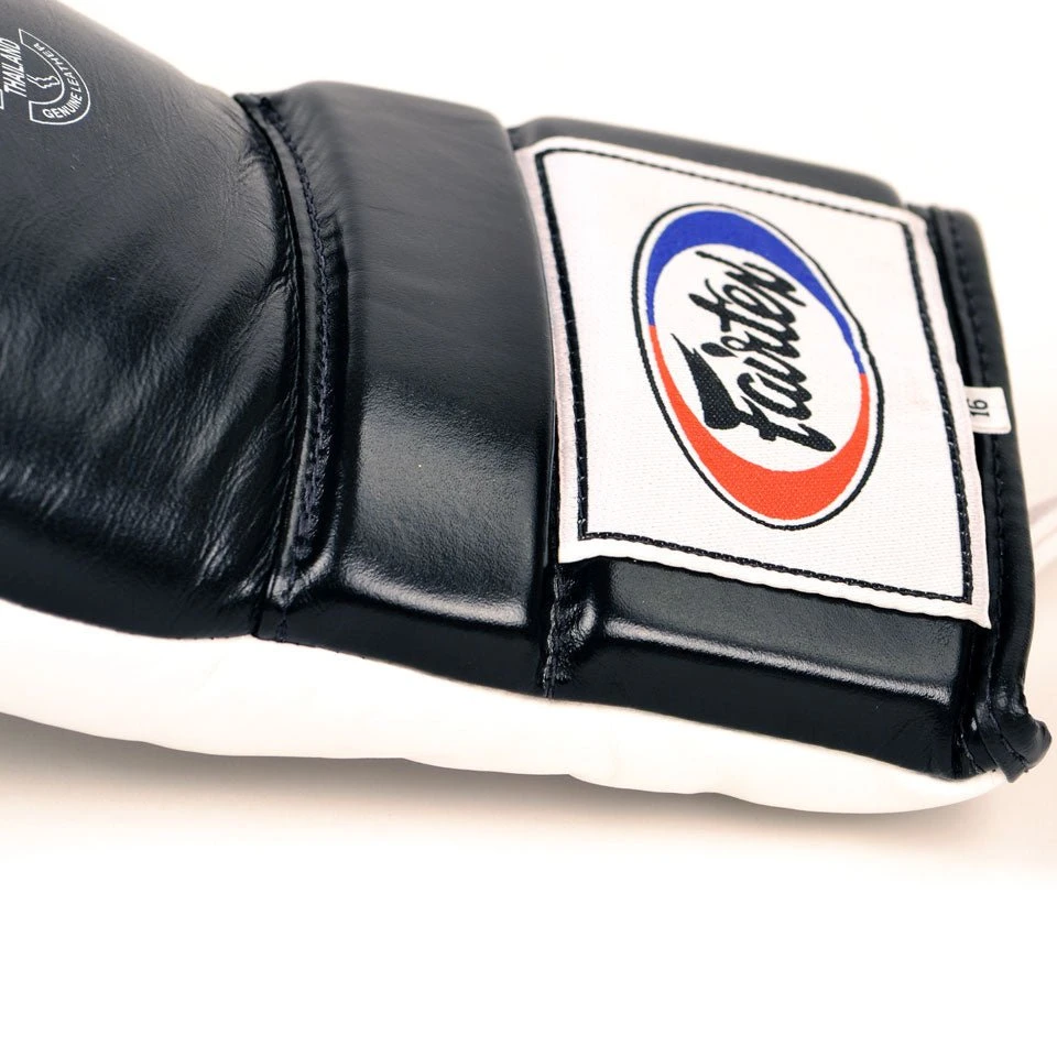 BGL3 Fairtex Black-White Lace-up Sparring Gloves 7 BGL3 Fairtex Black-White Lace-up Sparring Gloves - Image 5