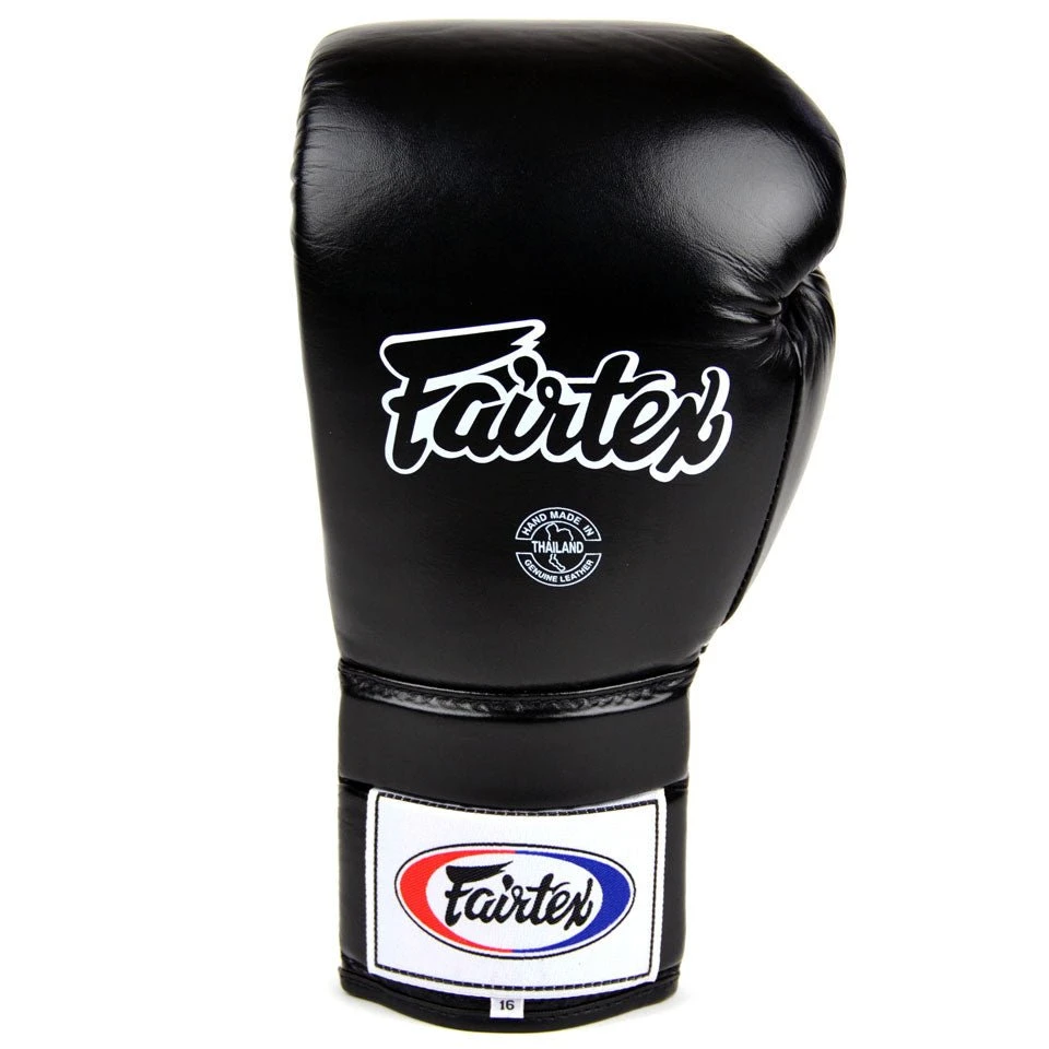 BGL3 Fairtex Black-White Lace-up Sparring Gloves 5 BGL3 Fairtex Black-White Lace-up Sparring Gloves - Image 3