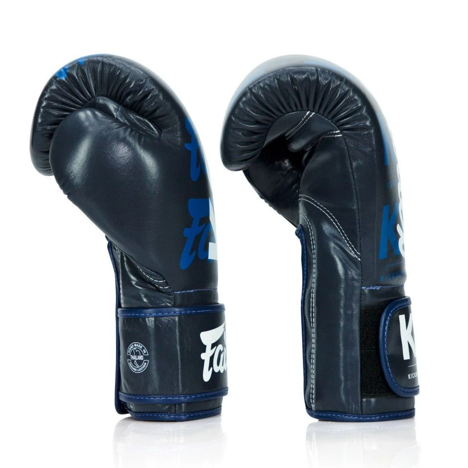 BGV Fairtex X KGP Blue Velcro Boxing Gloves 5 BGV Fairtex X KGP Blue Velcro Boxing Gloves - Image 3
