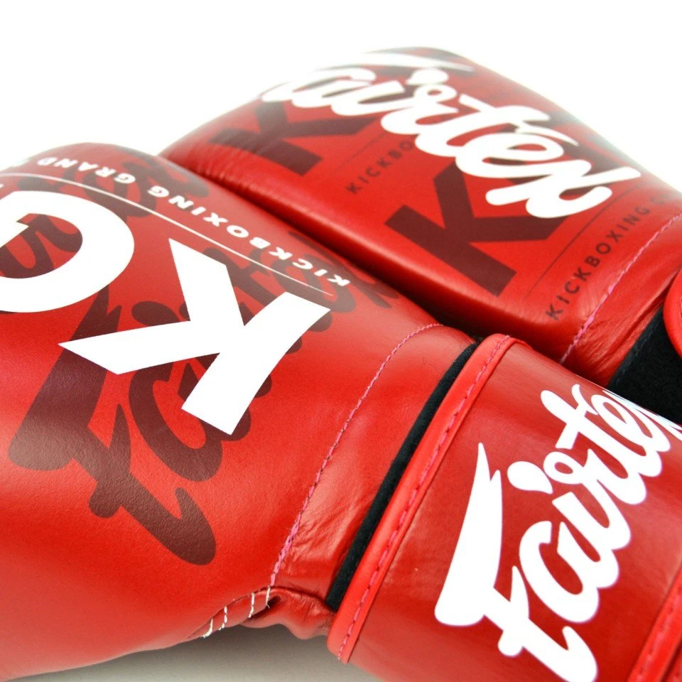 BGV Fairtex X KGP Red Velcro Boxing Gloves 7 BGV Fairtex X KGP Red Velcro Boxing Gloves - Image 5