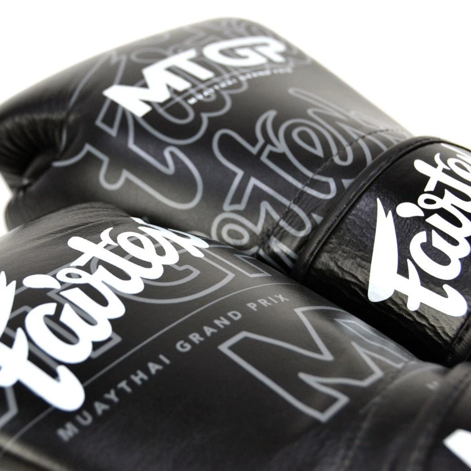 BGV Fairtex X MTGP Black Velcro Boxing Gloves 7 BGV Fairtex X MTGP Black Velcro Boxing Gloves - Image 5
