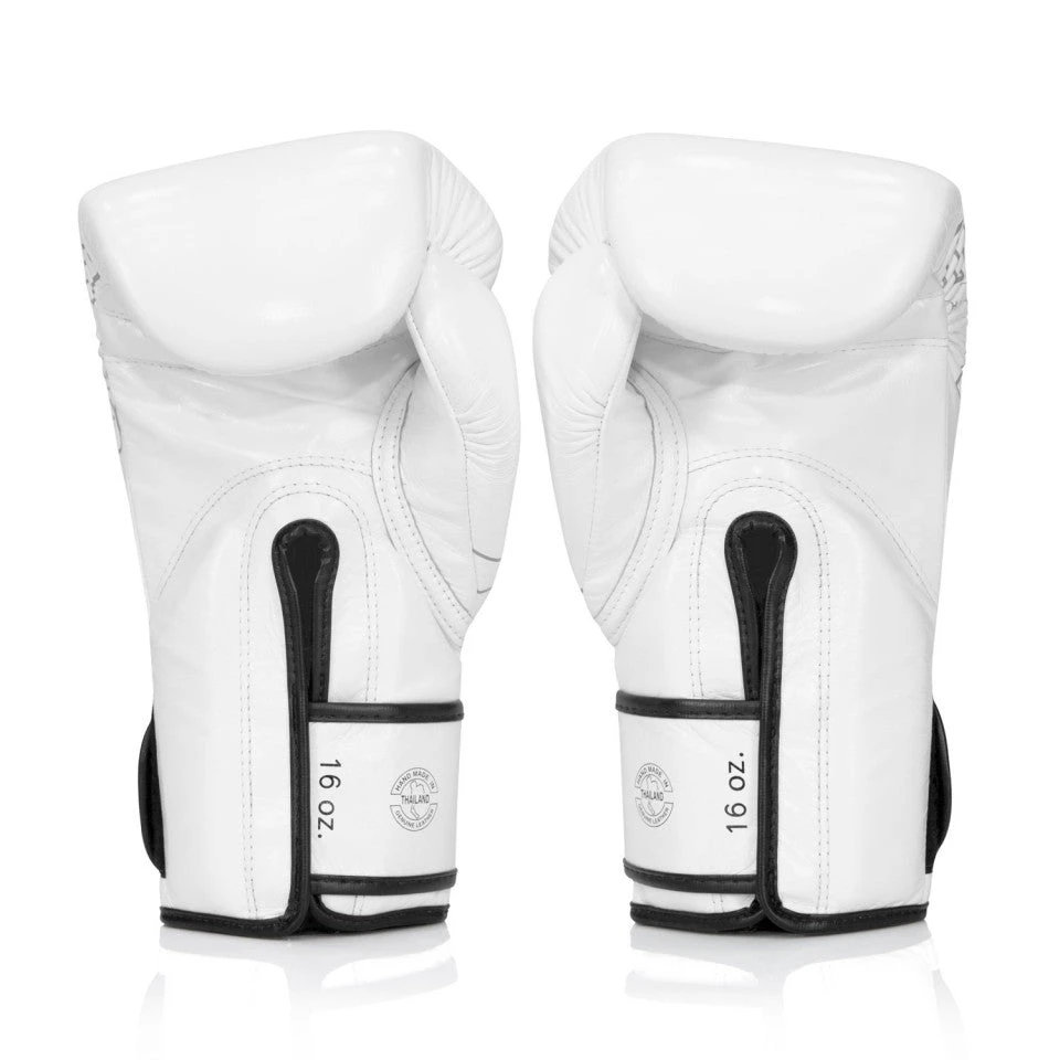BGV Fairtex X MTGP White Velcro Boxing Gloves 6 BGV Fairtex X MTGP White Velcro Boxing Gloves - Image 4