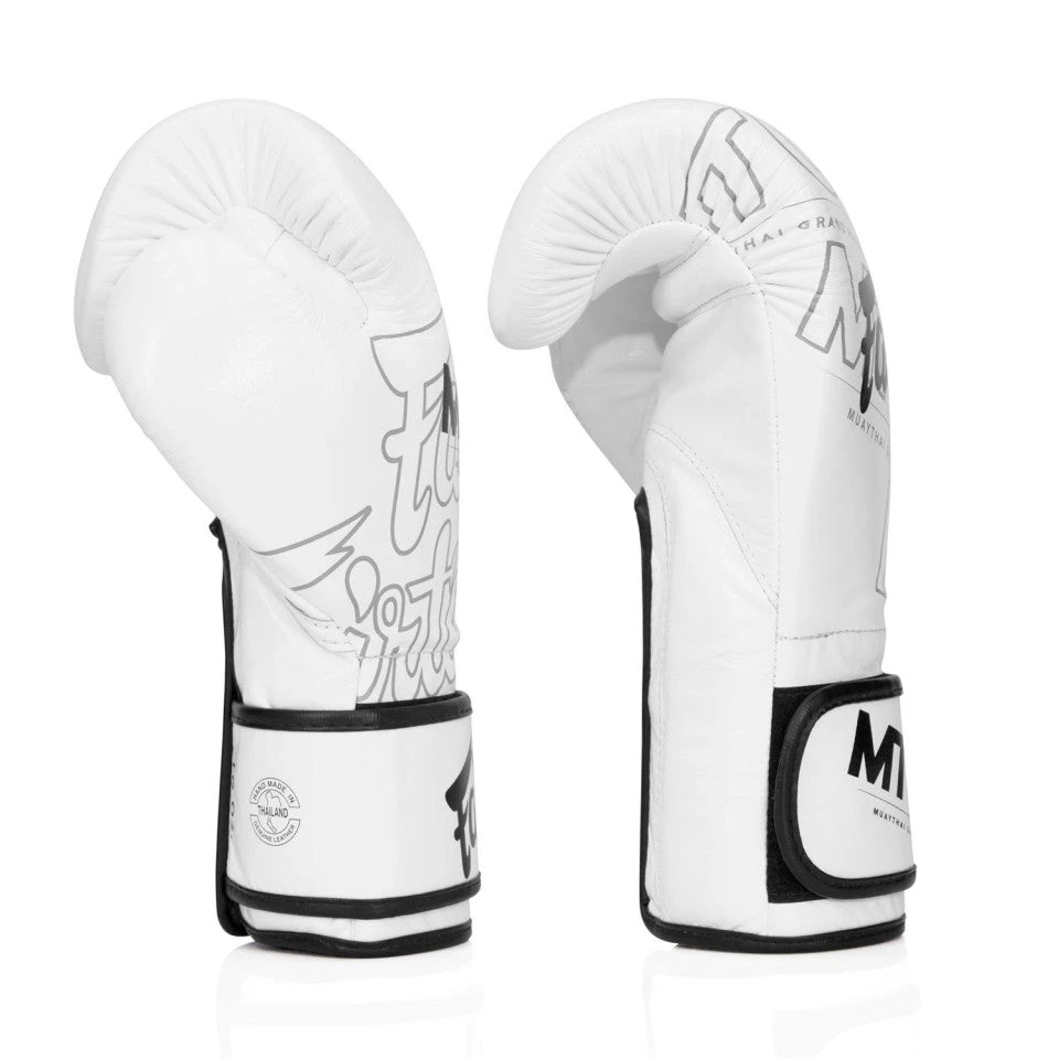 BGV Fairtex X MTGP White Velcro Boxing Gloves 5 BGV Fairtex X MTGP White Velcro Boxing Gloves - Image 3