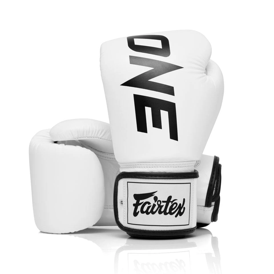 BGV1 Fairtex X ONE Championship White Boxing Gloves 3 BGV1 Fairtex X ONE Championship White Boxing Gloves