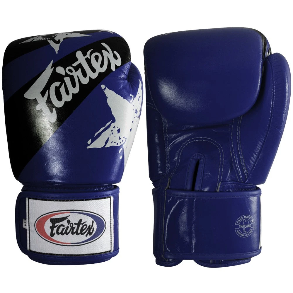MUAY THAI BOXING GLOVES FAIRTEX NATION BLUE - BGV1 3 MUAY THAI BOXING GLOVES FAIRTEX NATION BLUE - BGV1