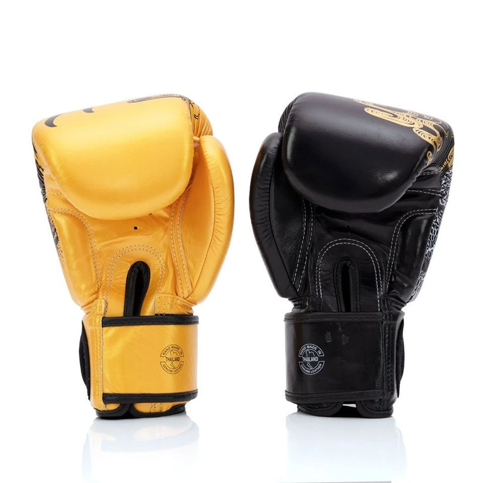 BGV26 Fairtex Harmony Six Black-Gold Boxing Gloves 6 BGV26 Fairtex Harmony Six Black-Gold Boxing Gloves - Image 4