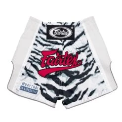 BSK2103 Fairtex Kids Muay Thai Shorts White Tiger 9 BSK2103 Fairtex Kids Muay Thai Shorts White Tiger -BOXING GLOVES Shop bsk2103 fairtex kids muay thai shorts white tiger 386433
