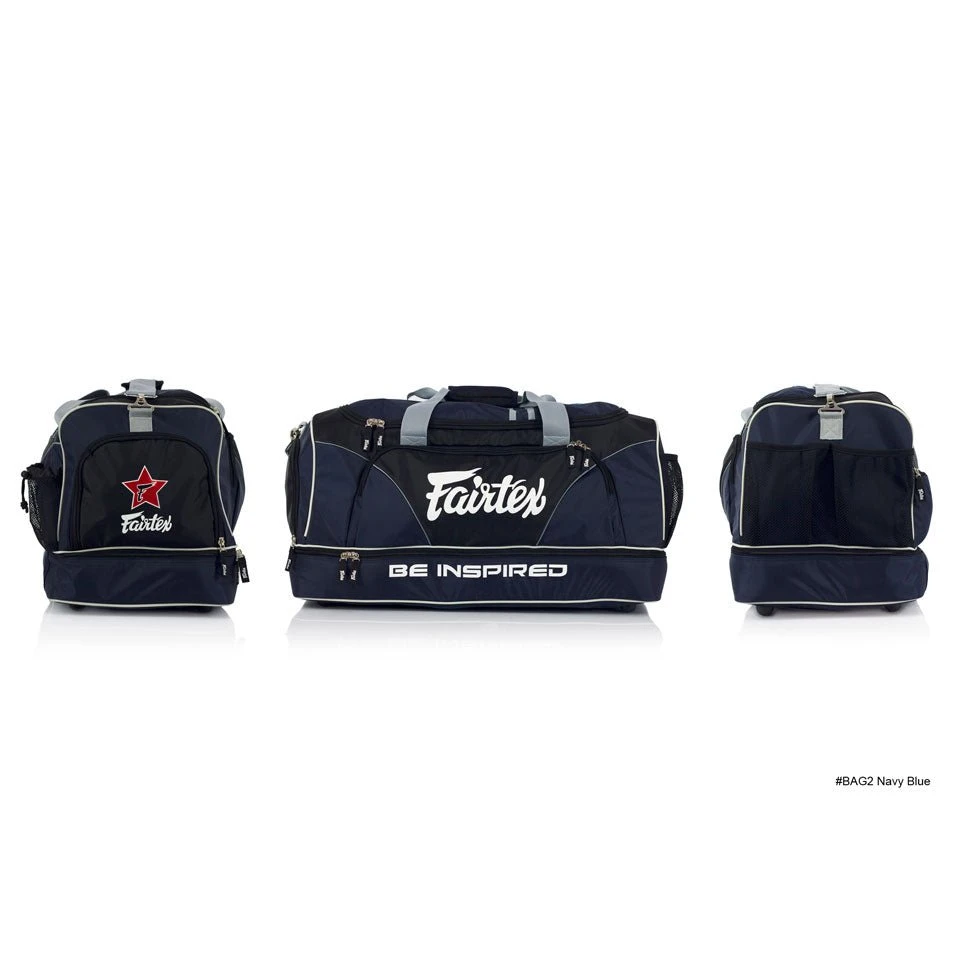 Fairtex BAG2 Navy Blue Heavy Duty Gym Bag 4 Fairtex BAG2 Navy Blue Heavy Duty Gym Bag - Image 2