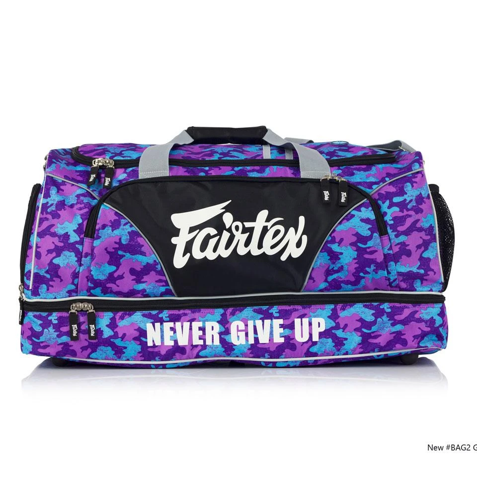 Fairtex BAG2 Purple Camo Heavy Duty Gym Bag 3 Fairtex BAG2 Purple Camo Heavy Duty Gym Bag