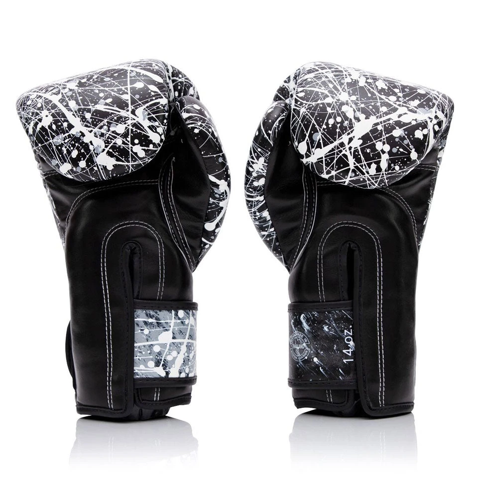 Fairtex BGV14PT The Painter Unique Boxing Gloves - Black/White 6 Fairtex BGV14PT The Painter Unique Boxing Gloves - Black/White - Image 4