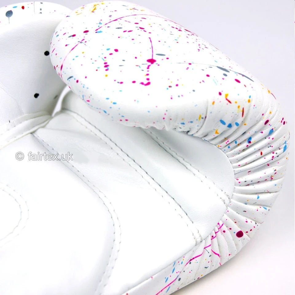 Fairtex BGV14PT The Painter Unique Boxing Gloves - White/Black 5 Fairtex BGV14PT The Painter Unique Boxing Gloves - White/Black - Image 3